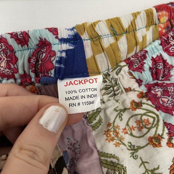 Vintage Boho Patchwork Harem Pants With Elastic Waist & Drawstring women's small - Picture 8 of 11